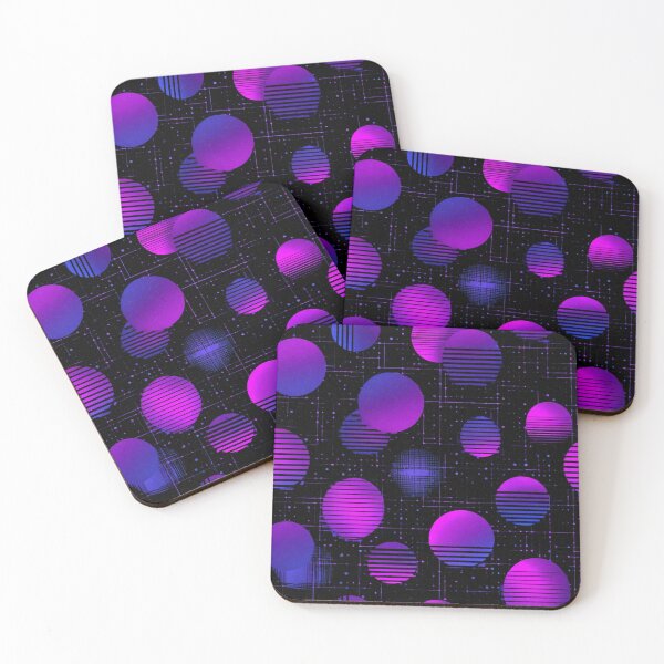 Item preview, Synthwave Retro 80s Circles Vaporwave Aesthetic designed and sold by NicolasGlowArt.