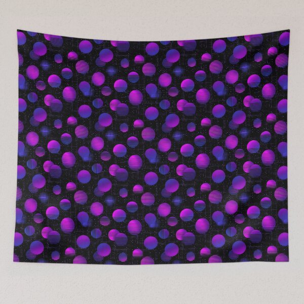 Item preview, Synthwave Retro 80s Circles Vaporwave Aesthetic designed and sold by NicolasGlowArt.