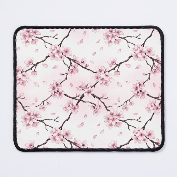Item preview, Cherry Blossom Rain Watercolor Sakura Seamless Pattern designed and sold by Inkworksbyshery.