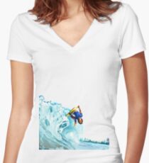 Camiseta entallada de cuello en V bodyboard