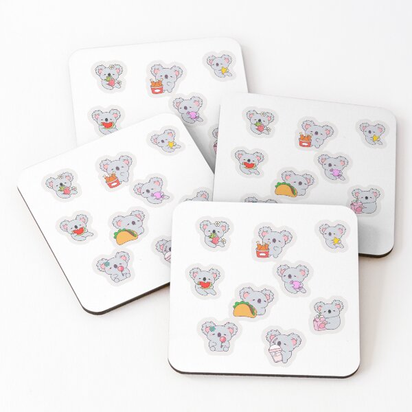Item preview, cute kawaii koala sticker pack set  designed and sold by KAWAII STUDIO NB.