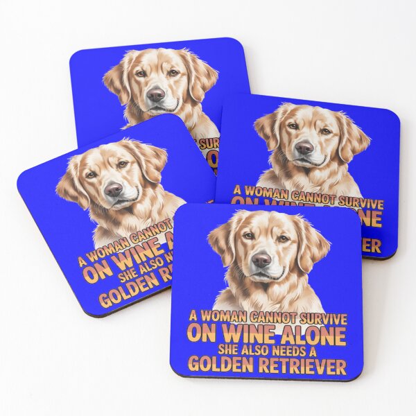 Item preview, Dog Pet Owner Art Design A Woman Cannot Survive On Wine Alone She Also Needs A Golden Retriever designed and sold by fantasticdesign.