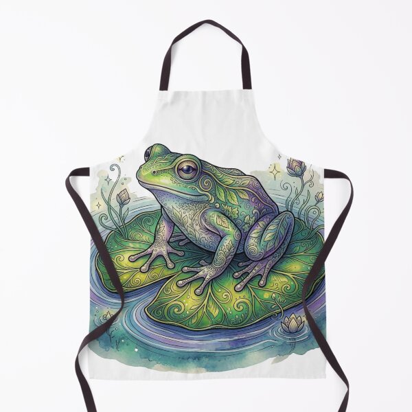 Item preview, Mystic Frog on Lily Pad Fantasy Nature Sticker designed and sold by HoneyBreezeCo.