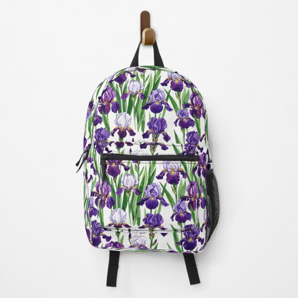 Item preview, Purple Iris Watercolor Field Seamless Floral Pattern designed and sold by Inkworksbyshery.