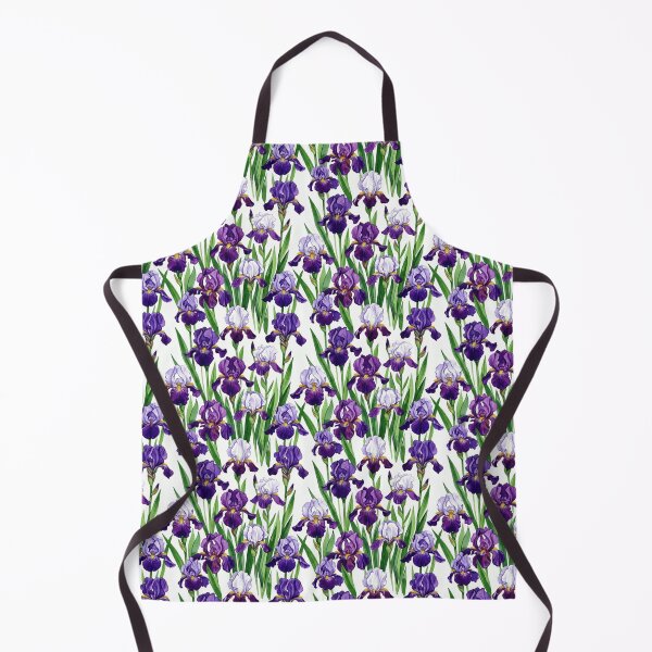 Item preview, Purple Iris Watercolor Field Seamless Floral Pattern designed and sold by Inkworksbyshery.