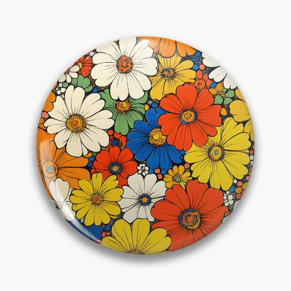 Item preview, Retro 1960's Hippie Colorful Flower Power Pattern Designs designed and sold by DEC02.
