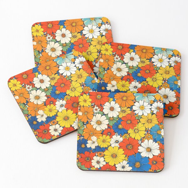Item preview, Retro 1960's Hippie Colorful Flower Power Pattern Designs designed and sold by DEC02.