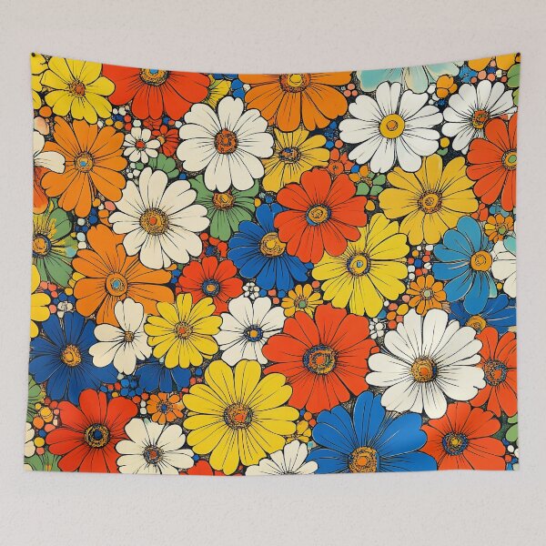 Item preview, Retro 1960's Hippie Colorful Flower Power Pattern Designs designed and sold by DEC02.