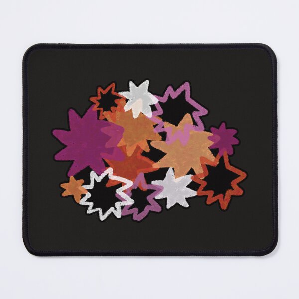 Item preview, Lesbian Starry Pride Flag Art | Pink, Orange and White Star Burst Design designed and sold by ghostieking.