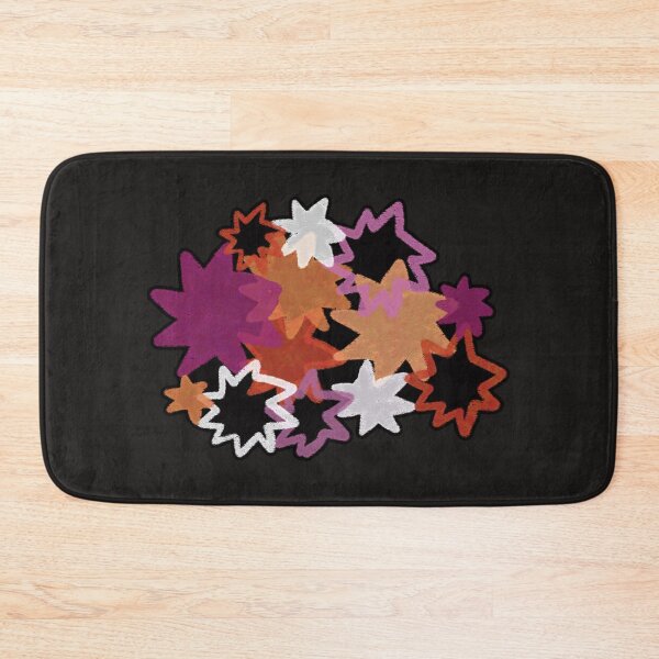 Item preview, Lesbian Starry Pride Flag Art | Pink, Orange and White Star Burst Design designed and sold by ghostieking.