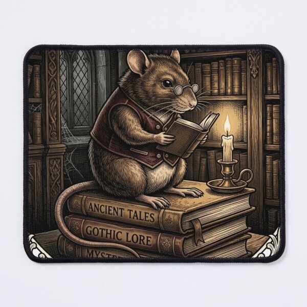 Item preview, Bookish Rat Dark Academia Library Victorian Gothic designed and sold by Retro Mood Co.