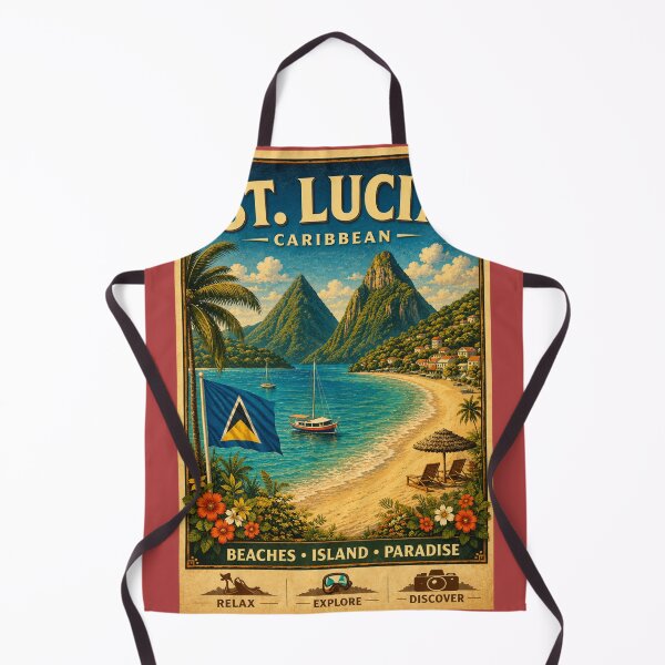 Item preview, St. Lucia Caribbean Tropical Beach Travel Art Island Paradise designed and sold by ElartedeNoel.