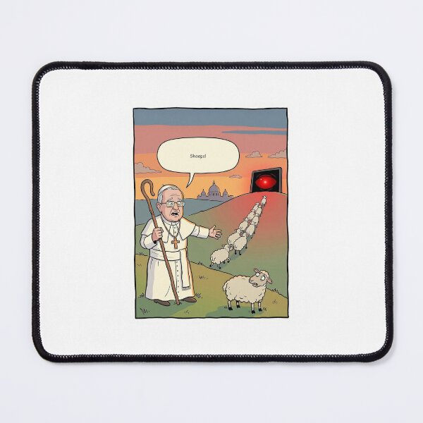 Item preview, Pope lookin' at sheep. designed and sold by Public Domain Poacher.