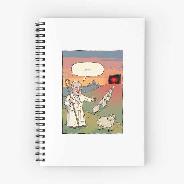 Item preview, Pope lookin' at sheep. designed and sold by Public Domain Poacher.