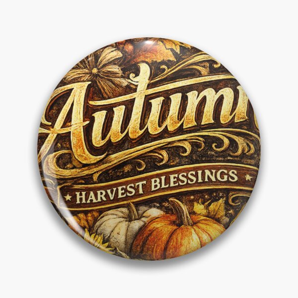 Item preview, Autumn Harvest Blessings Vintage Design designed and sold by ButterflyHolly Resource.