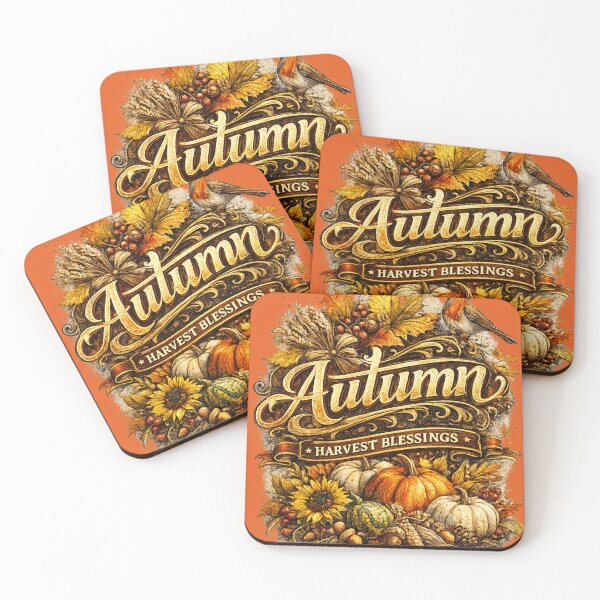 Item preview, Autumn Harvest Blessings Vintage Design designed and sold by ButterflyHolly Resource.