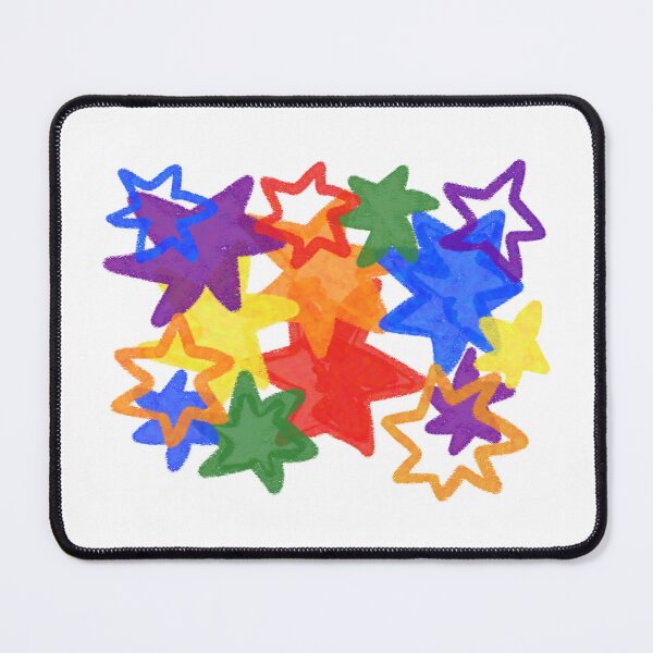 Item preview, Rainbow Starry Pride Flag Art | Rainbow Star Burst Design in White Background designed and sold by ghostieking.
