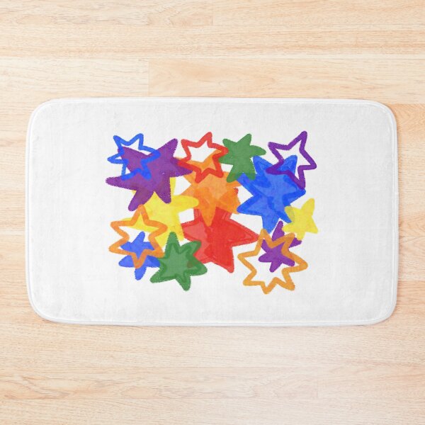 Item preview, Rainbow Starry Pride Flag Art | Rainbow Star Burst Design in White Background designed and sold by ghostieking.