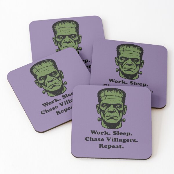 Item preview, Frankenstein Monster Work Sleep Chase Villagers designed and sold by d247.