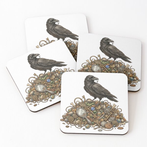 Item preview,  Chaotic Collector Crow Vintage Keys Goblincore Hoarder designed and sold by Retro Mood Co.