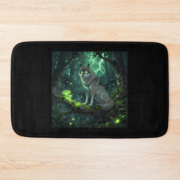 Item preview, Mystic Wolf Forest Neon Eyes Nature Design designed and sold by DervoTeck2767.