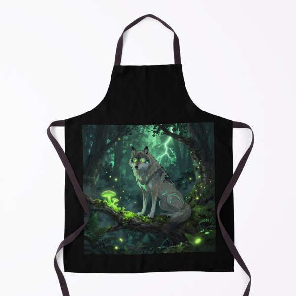 Item preview, Mystic Wolf Forest Neon Eyes Nature Design designed and sold by DervoTeck2767.