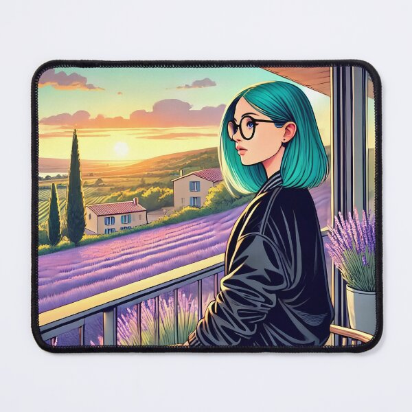 Artikelvorschau, Provence Sunset Dreamie – Turquoise Hair Girl entworfen und verkauft von UmSkelig834.