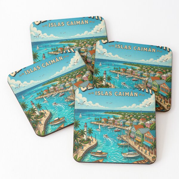 Item preview, George Town Cayman Islands - Vintage Tropical Travel Poster  designed and sold by ElartedeNoel.