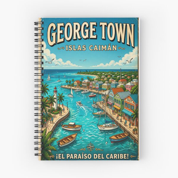 Item preview, George Town Cayman Islands - Vintage Tropical Travel Poster  designed and sold by ElartedeNoel.