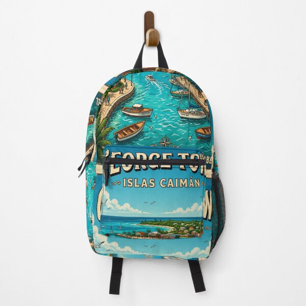 Item preview, George Town Cayman Islands - Vintage Tropical Travel Poster  designed and sold by ElartedeNoel.