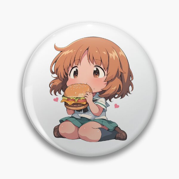Item preview, Nishizumi Miho Girls Und Panzer Chibi Kawaii Burger Anime Girl Joyful Burger Moment designed and sold by earlobejerk.