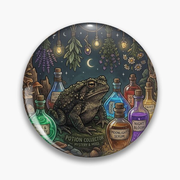 Item preview, Feral Apothecary Toad Potion Bottles Dark Cottagecore designed and sold by Retro Mood Co.