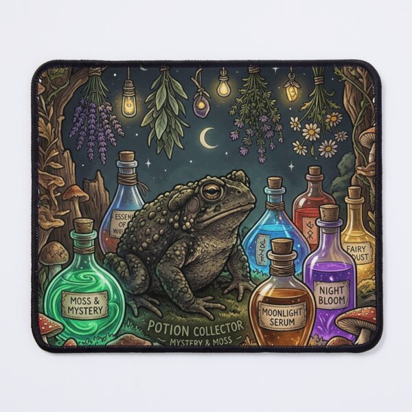 Item preview, Feral Apothecary Toad Potion Bottles Dark Cottagecore designed and sold by Retro Mood Co.