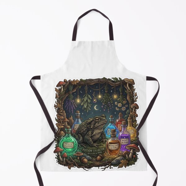 Item preview, Feral Apothecary Toad Potion Bottles Dark Cottagecore designed and sold by Retro Mood Co.