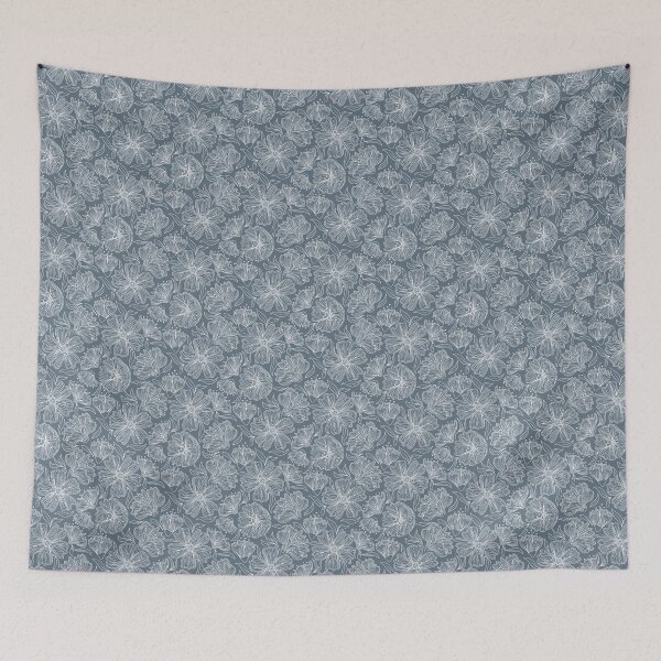 Item preview, Sketched Flowers (blue) designed and sold by Doodloom.