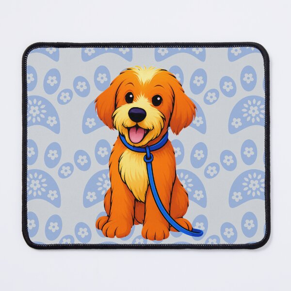 Item preview, Dobbs the doodle  paw print wallpaper designed and sold by Doodles Down South.
