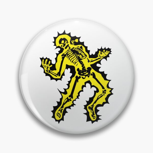Item preview, Electric Shock Skeleton Neon Yellow Punk Art designed and sold by Centaurosticker.