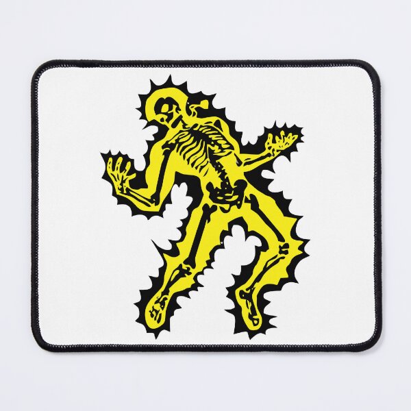 Item preview, Electric Shock Skeleton Neon Yellow Punk Art designed and sold by Centaurosticker.
