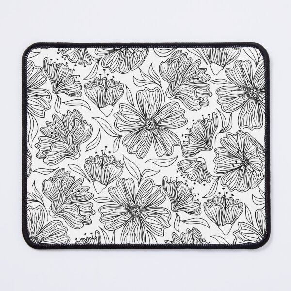 Item preview, Sketched Flowers (Black and White) designed and sold by Doodloom.