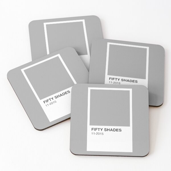 Item preview, Fifty Shades Movie Book Gray Colour Swatch - Grey Border designed and sold by The Colourful Game.