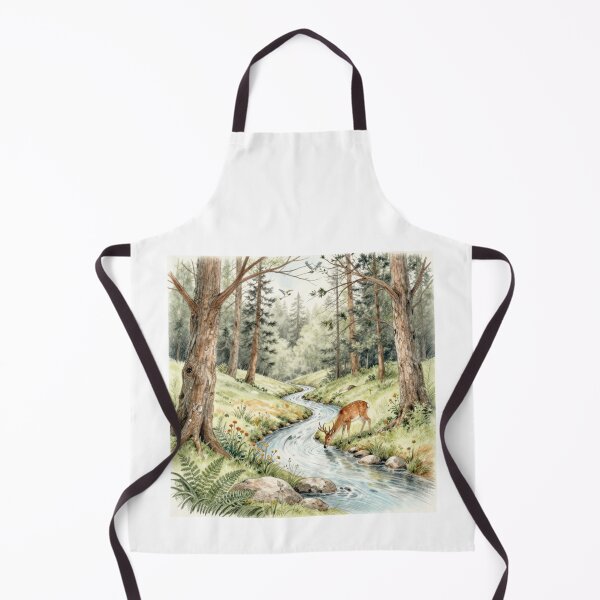 Item preview, Peaceful Deer Drinking by Forest River Nature Design designed and sold by DervoTeck2767.