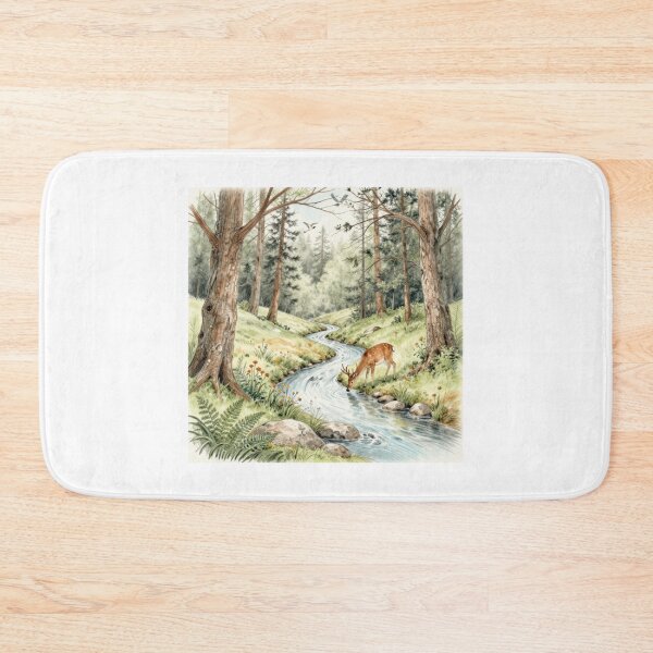 Item preview, Peaceful Deer Drinking by Forest River Nature Design designed and sold by DervoTeck2767.