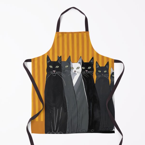 Item preview, Row of Tall Cats on Orange Stripes Halloween designed and sold by TackyTime.