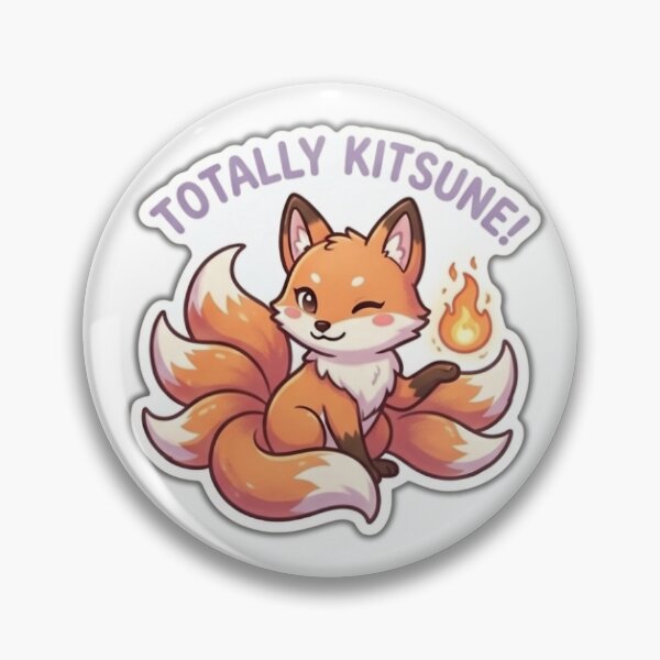Item preview, Kawaii Kitsune Fox with Magical Fire Anime Aesthetic designed and sold by AbsCrewStore.