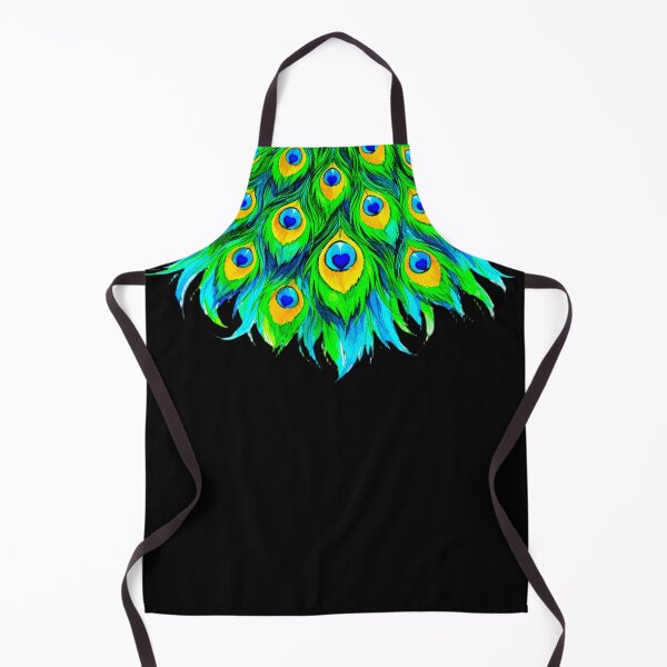 Item preview, HEARTFEATHER CASCADE – LUXE PEACOCK DREAMS SERIES - black background designed and sold by WheelieGdArt.