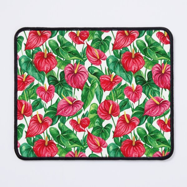 Item preview, Anthurium Flamingo Flower Tropical Watercolor Seamless Pattern designed and sold by Inkworksbyshery.