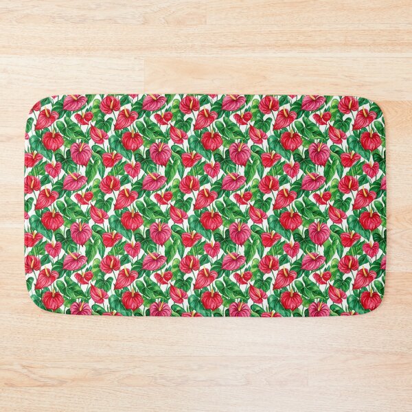 Item preview, Anthurium Flamingo Flower Tropical Watercolor Seamless Pattern designed and sold by Inkworksbyshery.
