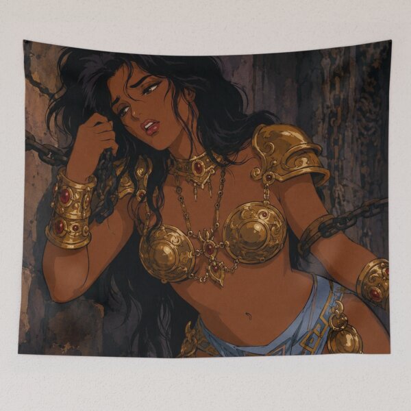 Item preview, Chained Empress – Dark Fantasy Warrior Queen Art designed and sold by  Hollow Moon Studios..