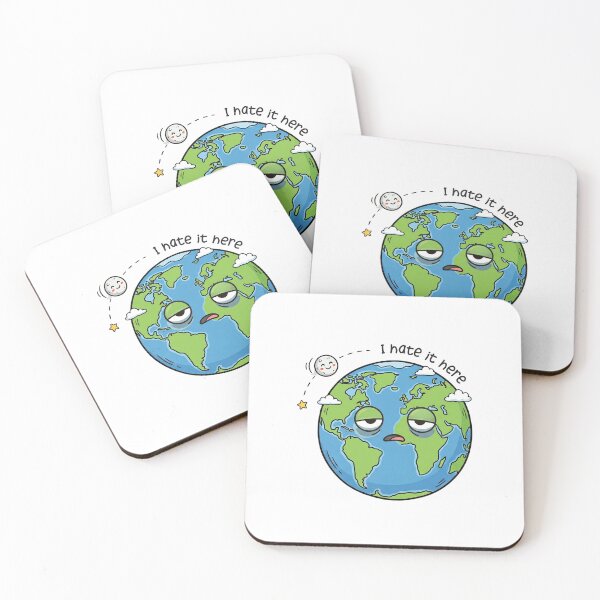 Item preview, I'm With Earth: I Hate It Here Too designed and sold by Ink & Void Co..