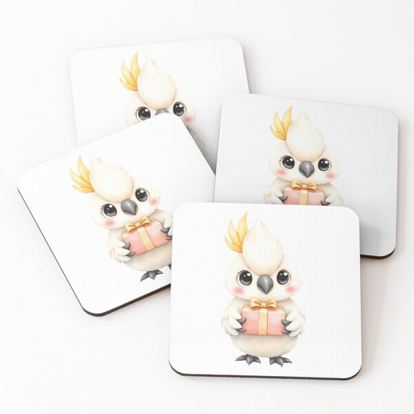 Item preview, Cute Cockatoo With Gift designed and sold by Passionread.